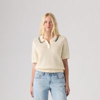88VIP：Levi's 女士美式复古学院风针织短袖POLO衫 007V5-0006