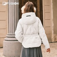 FILA 收腰连帽 运动羽绒服