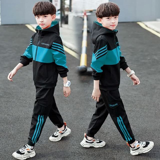 奥米鼠 男童秋装套装儿童8运动9春秋季衣服10休闲连帽6卫衣两件套13中大童男装