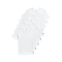 RALPH LAUREN Polo Ralph Lauren 男童短袖打底衫 5件装 纯棉 白色 L码