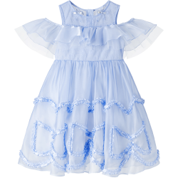 Mini Peace 亮面公主裙 蓝色 110cm 女童连衣裙
