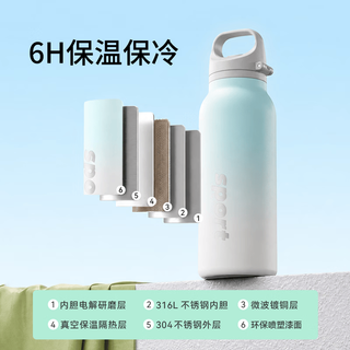 京东京造 316L内胆 薄雾蓝 600ml 保温杯