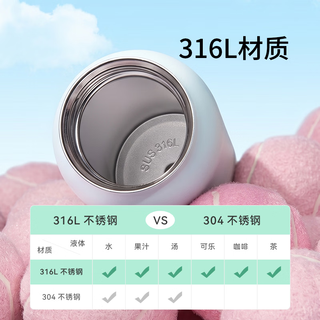 京东京造 316L内胆 薄雾蓝 600ml 保温杯