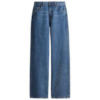 H&M 女装透气棉质高腰阔腿牛仔裤