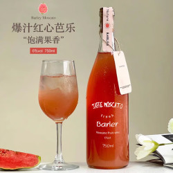 嘉弗斯 红心芭乐莫斯卡托甜白葡萄酒6度微醺晚安果酒 年货750ml*1