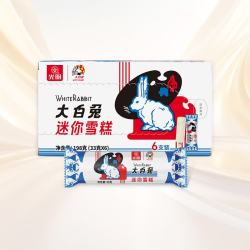 光明牌 大白兔迷你雪糕 198克 33克*6支