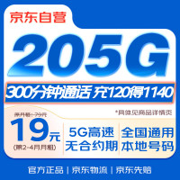 中国电信 流量卡19元+300分钟，月租39元，星卡