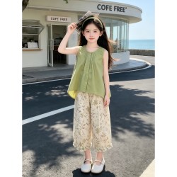 诺佳微淇 女童无袖套装夏季2026新款