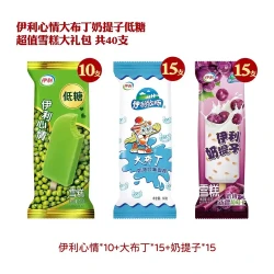伊利 大布丁奶提子雪糕心情低糖冰淇淋绿豆冰棒奶味冰激凌
