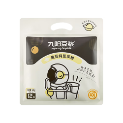 九阳豆浆 无添加蔗糖纯黑豆豆浆粉20g*12条 早餐独立易撕易冲小包装 黑豆纯豆浆12条