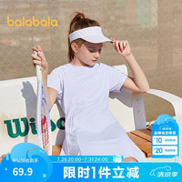 巴拉巴拉 童装女童连衣裙2025夏装中大童运动风速干收腰裙子潮208225111023