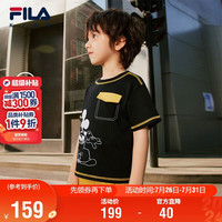 FILA X MICKEY MOUSE联名斐乐儿童短袖T恤2026夏季男小童上衣