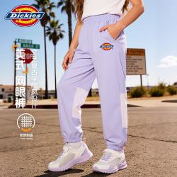 Dickies 男童夏季运动裤2026新款童装夏装男孩防蚊裤速干儿童裤子 斯标K萝兰紫 110