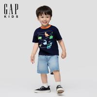 Gap 盖璞 男童童趣动物路线图短袖T恤