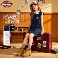 Dickies 女童连衣裙2026新款夏装大童美式时髦polo裙复古儿童裙子