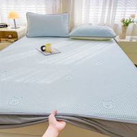 无印良品 A类冰丝凉感 床笠款 兰 150*200cm+枕套*2 三件套