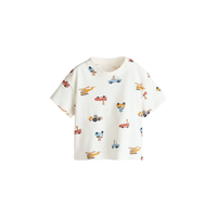 H&M 男婴印花棉质T恤 奶油色/车辆 100/56(2-3Y)