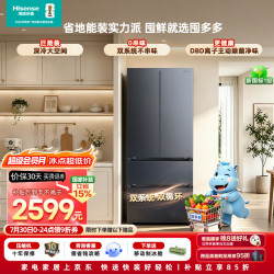 海信 大薄荷系列 BCD-550E5SFQKD 风冷法式门冰箱 550L