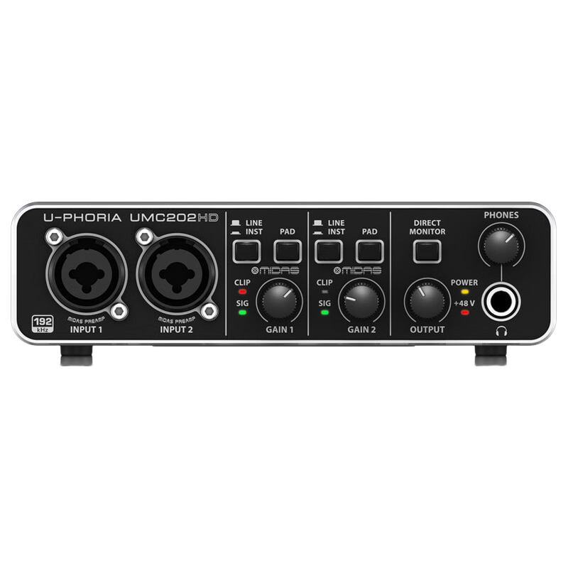  百灵达 behringer UMC202HD 声卡音频接口