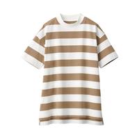 無印良品 無印良品 MUJI 女士圆领短袖T恤 BBP06A0S 烟熏棕色X图案 XS-S