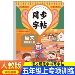 五年级上册练字帖五年级上册语文同步练字帖小学生专用人教版5年级上下册语文同步练字帖五上下练字帖每日一练同步字帖练习册写字