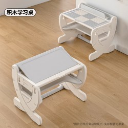 梦佳捷 儿童学习桌书桌 可升降桌椅 多功能单桌子 浅影灰