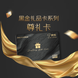 京东E卡 高端黑金卡3000面值（实体卡）送礼礼品卡/官方正品/购物卡/提货卡/员工福利/商务礼品/奖品
