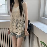 姿子 镂空针织无袖罩衫