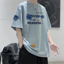 摩高 男士短袖圆领纯棉T恤