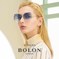 暴龙 BL7102 2020新款蝶形钻石切割太阳镜金属框女