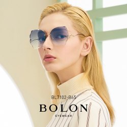 暴龙 BL7102 2020新款蝶形钻石切割太阳镜金属框女