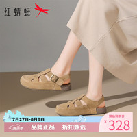 红蜻蜓 女鞋复古镂空勃肯凉鞋 夏季软底休闲凉鞋百搭通勤优雅女士凉鞋子