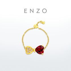ENZO 蝴蝶结爱心戒指 17号 EZV71