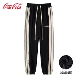 可口可乐 情侣款束脚运动宽松休闲冬季加厚卫裤