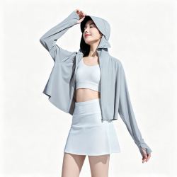 茉寻 赵露思同款 原纱 斗篷款防晒衣 银河灰 L