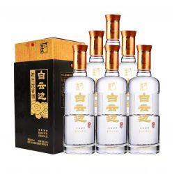 白云边 陈酿金四星45度浓香型白酒粮食酒小酌500ML*6整箱含礼袋
