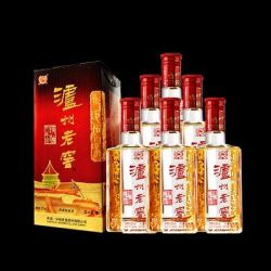 泸州老窖 六年窖头曲52度整箱装浓香型高度白酒 52度500ml*6瓶 含礼袋*3