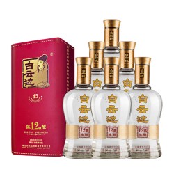 白云边 十二年陈酿 45%vol 兼香型白酒 500ml*6瓶