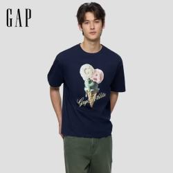 Gap 883714 印花大logo 海军蓝 M(170/92A) 男士T恤