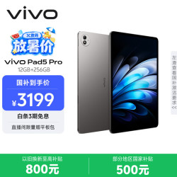 vivo Pad5 Pro 13.0英寸 OriginOS HD 平板电脑 标准版 (3096*2064、天玑9400、12GB、256GB、WiFi版、寒星灰)
