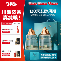 谷小酒 万里宋境·江源 52%vol 浓香型白酒 500ml*2瓶 礼盒装