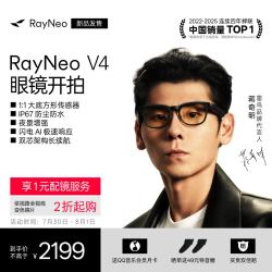 雷鸟 RayNeo 雷鸟创新 V4 XRGF53 AI智能眼镜 极夜黑（4GB、64GB)