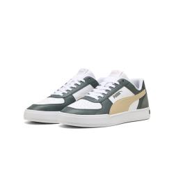 PUMA 复古透气休闲小白鞋男女款夏季白色板鞋CAVEN 399398 白-米白色-矿物灰