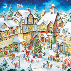 【破价】Ravensburger 拼图 12001271 - 50 周年纪念:圣诞村限量版 - 1000 片拼图,适合 14 岁以上儿童,圣诞拼图