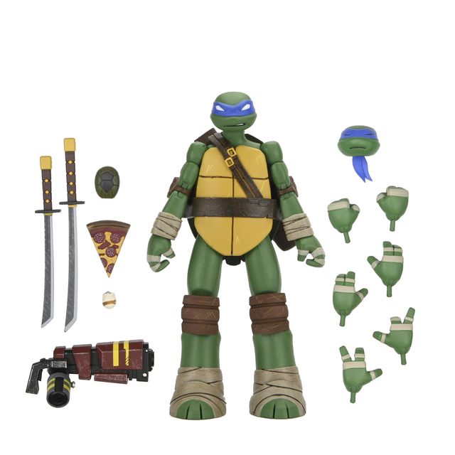 NECA - 忍者神龟(2012 年卡通)- 7 英寸(约 17.8 厘米)比例可动公仔 - 终极莱昂纳多