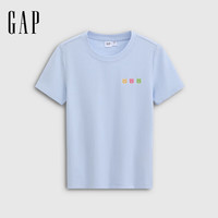 Gap 彩色小熊刺绣 针织短袖T恤 858699