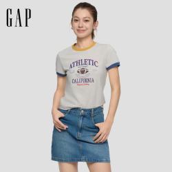 Gap 858888 logo印花 浅灰白 XL 女士T恤