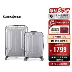 新秀丽 COADY系列 PC拉杆箱 TS7*09003 2件套 银色 20英寸+28英寸