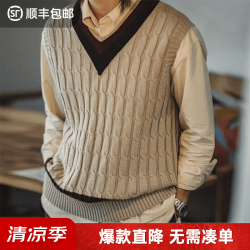 马登 工装 学院风毛衣背心男TW2401259