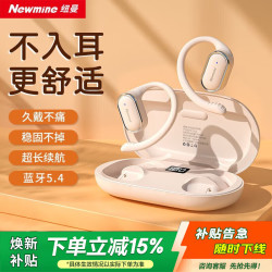 纽曼 通话降噪 挂耳式蓝牙耳机  有线充电 暖日白 Type-C